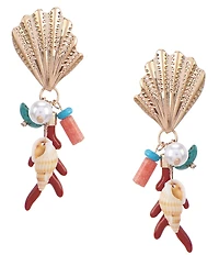 Southern Living Sealife Charm Cluster Drop Earrings