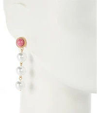 Southern Living Semi Precious and Pearl Drop Earrings