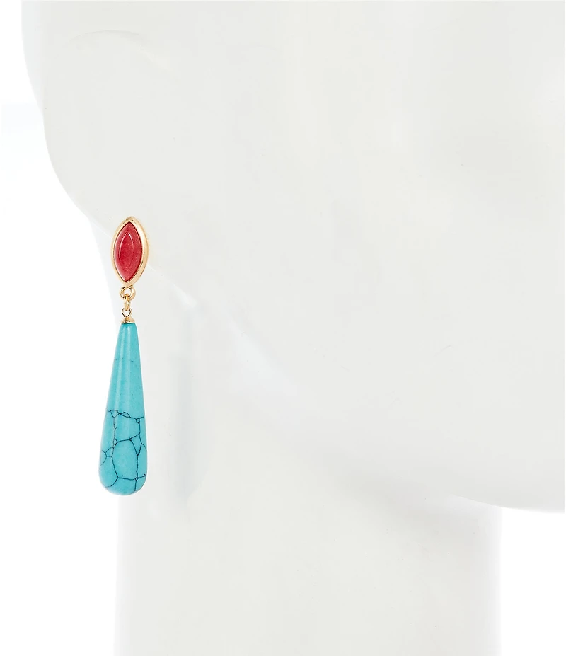 Southern Living Semi-Precious Drop Statement Earrings