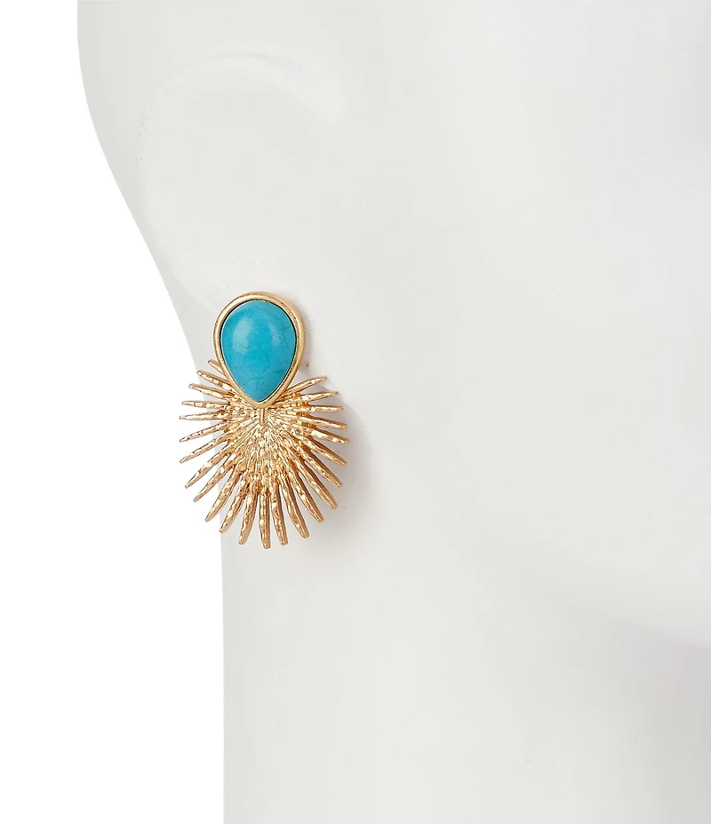 Southern Living Semi Precious Stone Burst Drop Earrings