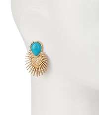 Southern Living Semi Precious Stone Burst Drop Earrings