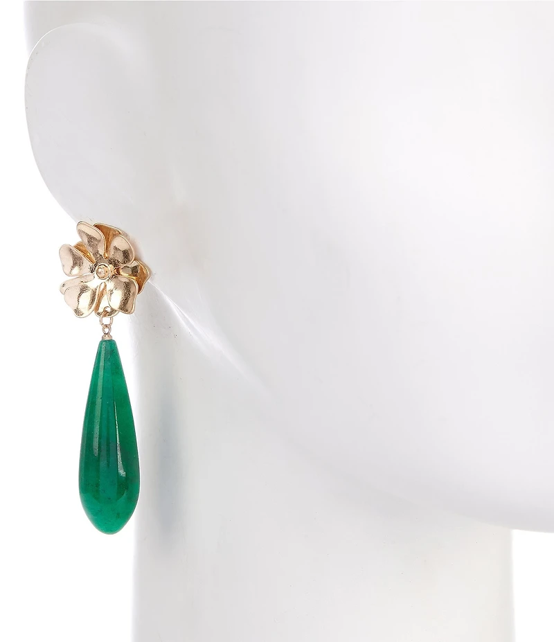 Southern Living Semi Precious Stone Flower Drop Earrings