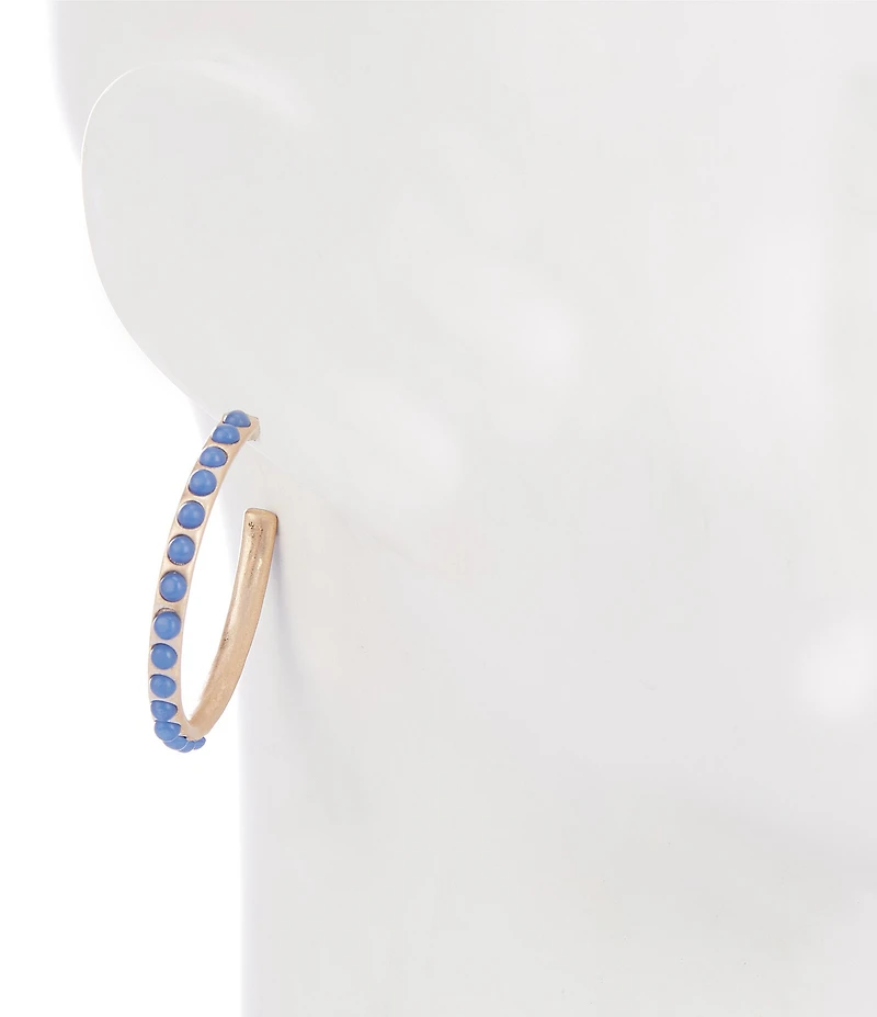 Southern Living Semi Precious Stone Hoop Earrings