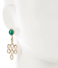 Southern Living Semi Precious Stone with Filigree Drop Earrings
