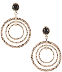 Southern Living Semi Precious Stone with Inset Orbital Drop Earrings