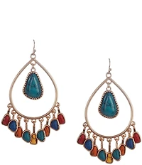 Southern Living Semi Precious Tear Drop Chandelier Earrings