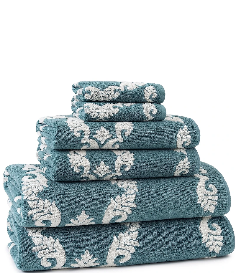 Southern Living Serena Collection Cotton Jacquard Scroll Bath Towels