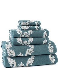 Southern Living Serena Collection Cotton Jacquard Scroll Bath Towels