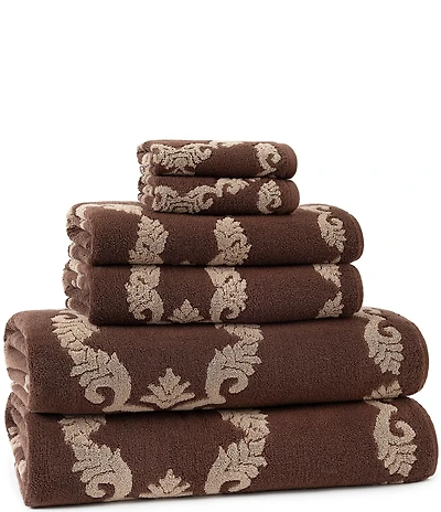 Southern Living Serena Collection Cotton Jacquard Scroll Bath Towels