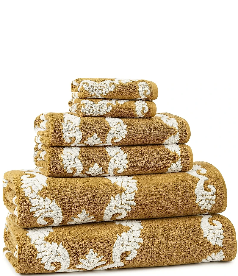 Southern Living Serena Collection Cotton Jacquard Scroll Bath Towels