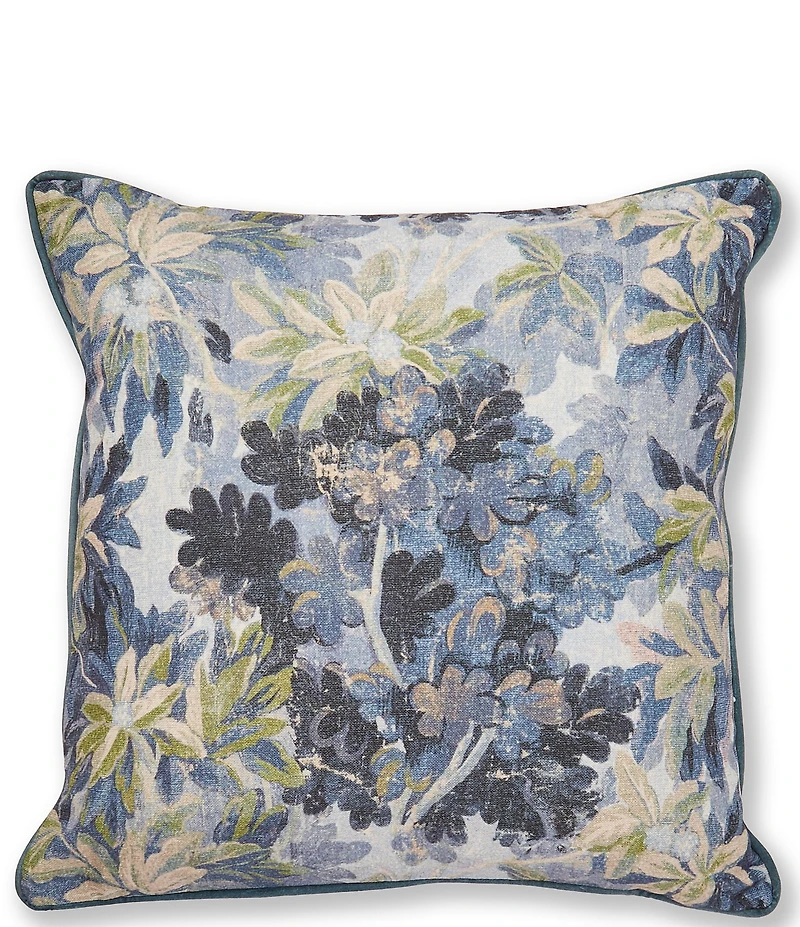 Southern Living Simplicity Botanical Tapestry Printed Decorative Square Pillow