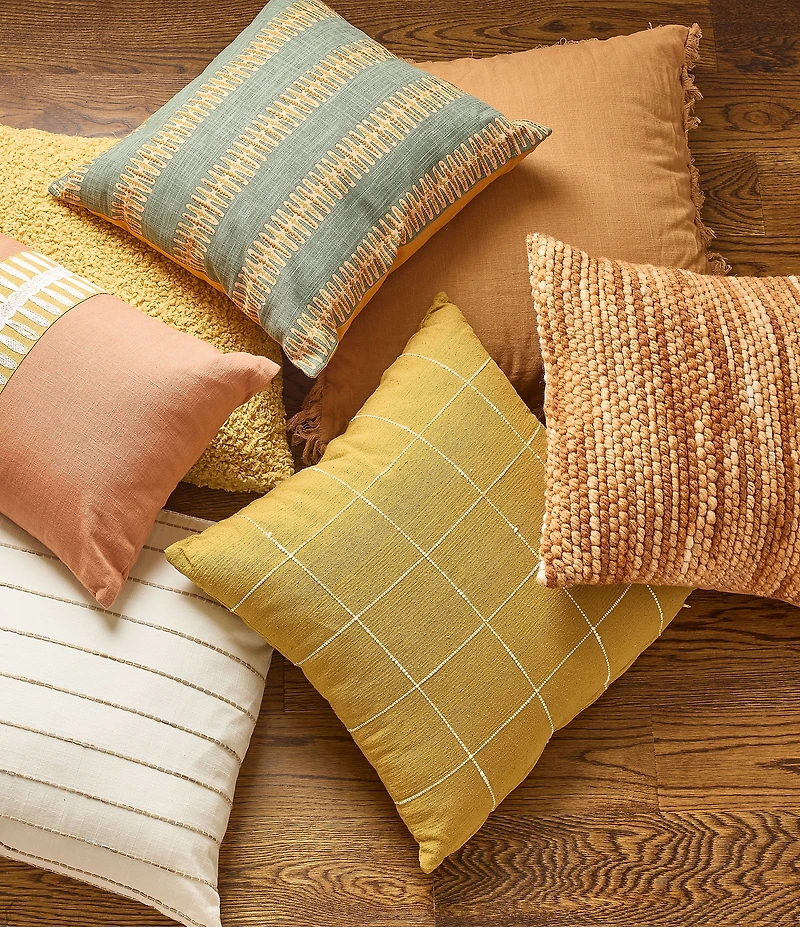 Southern Living Simplicity Collection Adobe Space Dye Square Pillow
