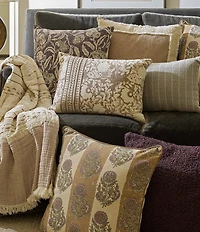 Southern Living Simplicity Collection Damask Print Floral Reversible Square Pillow