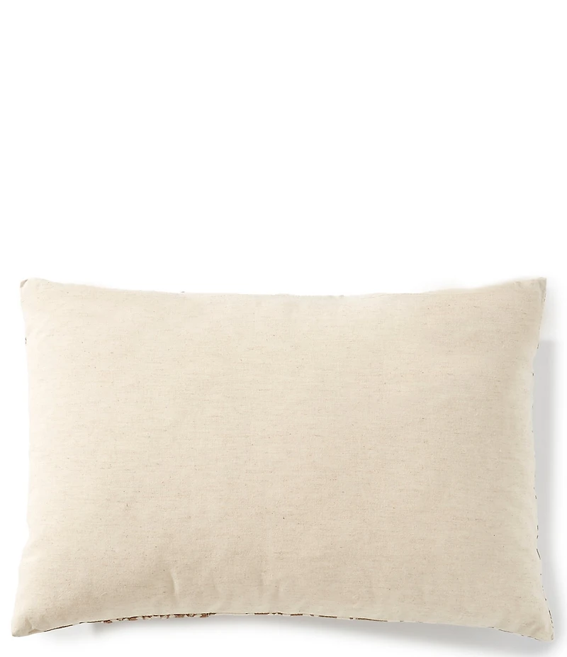 Southern Living Simplicity Collection Floral Print Embroidered Lumbar Pillow