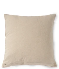 Southern Living Simplicity Collection Fringe Detail Herringbone Decorative Square Pillow