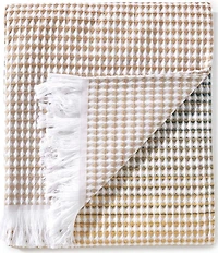 Southern Living Simplicity Collection Harrison Ombre Waffle Fringe Trim Throw