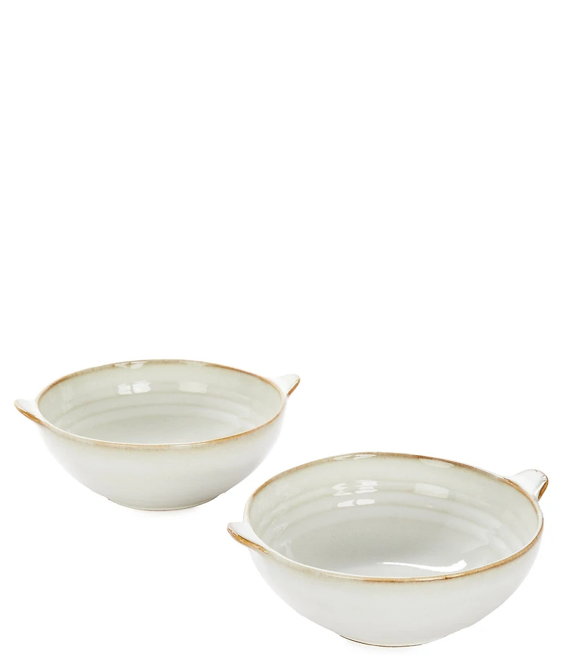 Southern Living Simplicity Collection Mesa Cereal Handle Bowls, Set of 2