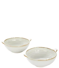 Southern Living Simplicity Collection Mesa Cereal Handle Bowls, Set of 2
