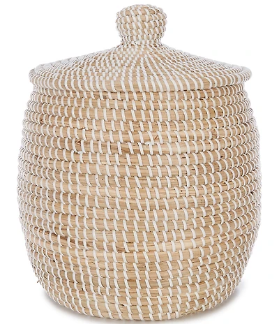 Southern Living Simplicity Collection Reece Lidded Wastebasket