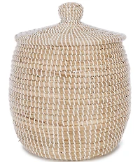 Southern Living Simplicity Collection Reece Lidded Wastebasket