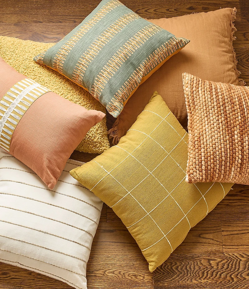Southern Living Simplicity Collection Window Pane Square Pillow