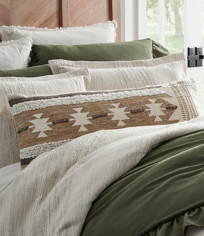 Southern Living Simplicity Collection Woven Southwestern Inspired Lumbar Pillow