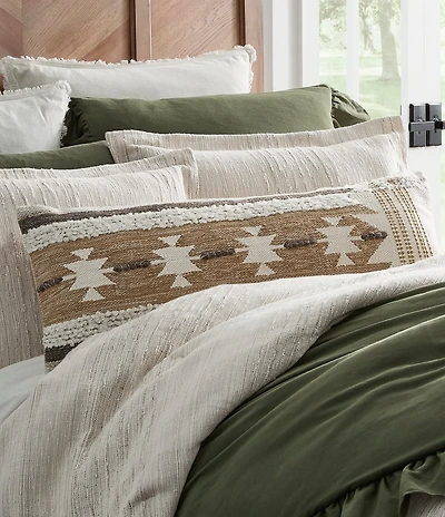 Southern Living Simplicity Collection Woven Southwestern Inspired Lumbar Pillow