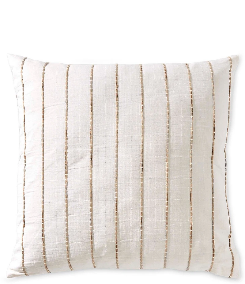 Southern Living Simplicity Collection Yarn Stripe Square Pillow