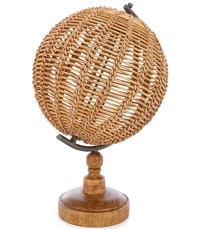 Southern Living Simplicity Natural Woven Wicker Globe Handcrafted Decor