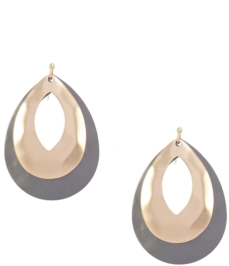 Southern Living Soft Wobbly Texture Double Orbital Drop Earrings