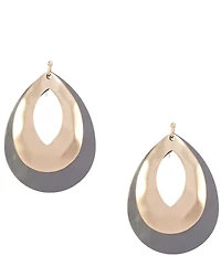 Southern Living Soft Wobbly Texture Double Orbital Drop Earrings