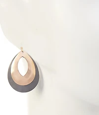 Southern Living Soft Wobbly Texture Double Orbital Drop Earrings