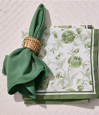 Southern Living Solid Scallop with Napkins, Set of 4