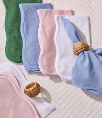 Southern Living Solid Scallop with Napkins, Set of 4