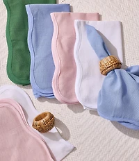 Southern Living Solid Scallop with Napkins, Set of 4