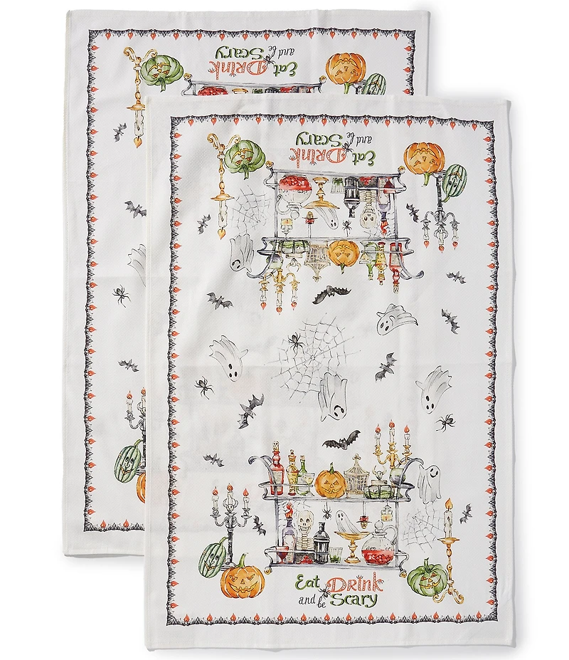 Southern Living Spooky Bar Cart Kitchen Towels, Set of 2
