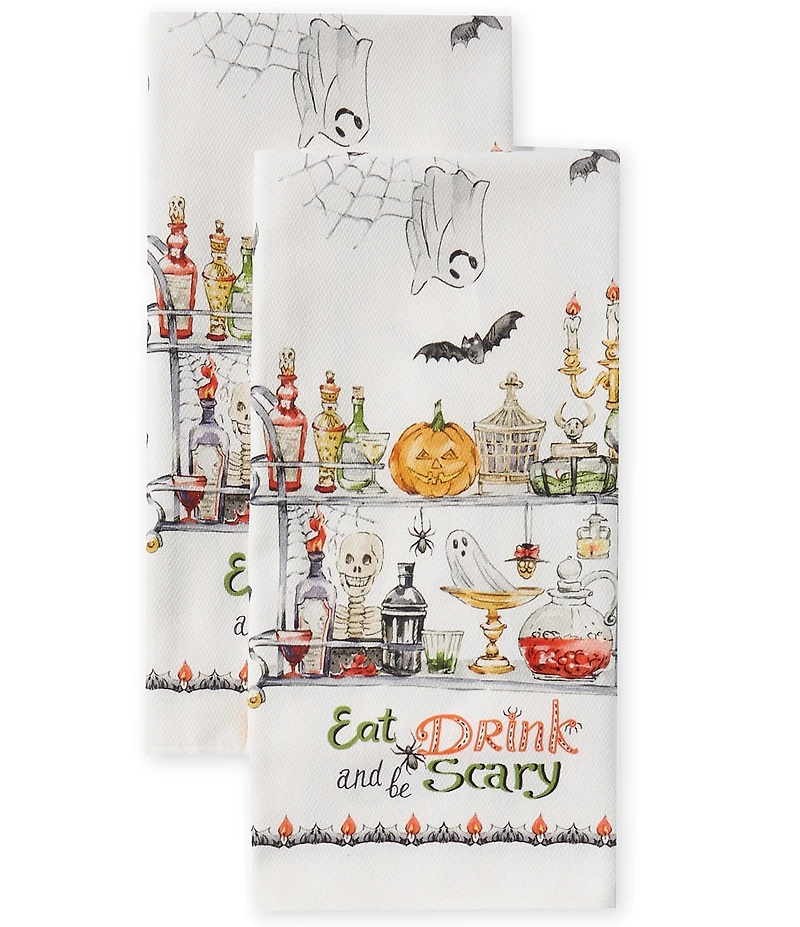 Southern Living Spooky Bar Cart Kitchen Towels, Set of 2