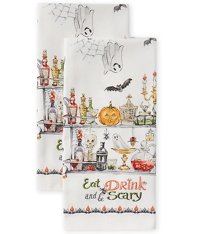 Southern Living Spooky Bar Cart Kitchen Towels, Set of 2