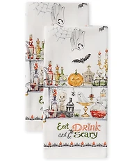 Southern Living Spooky Bar Cart Kitchen Towels, Set of 2