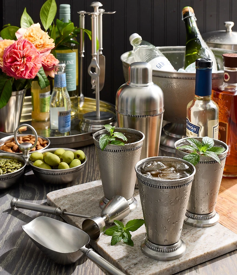 Southern Living Stainless Steel Beaded 3 Bowl Server