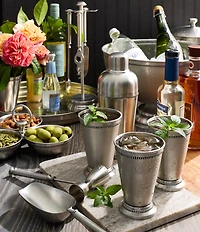Southern Living Stainless Steel Beaded 3 Bowl Server