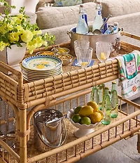 Southern Living Stainless Steel Hammered 3-Section Barware Bowl Server