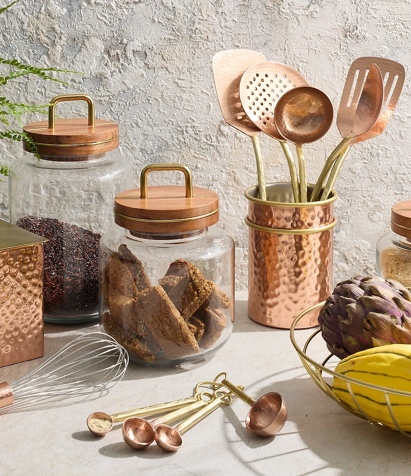 Southern Living Stainless Steel Hammered Copper & Forged Gold Measuring Cups
