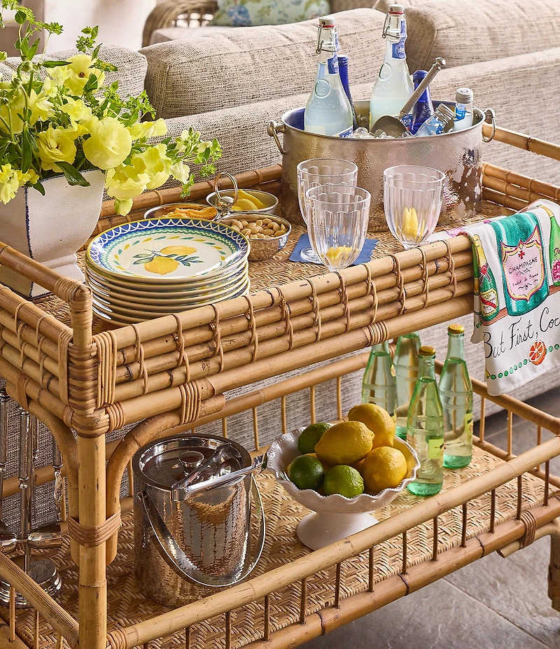 Southern Living Stainless Steel Hammered Oval Party Tub