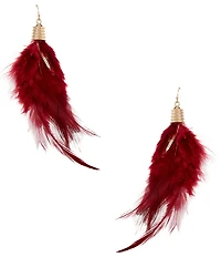 Southern Living Statement Feather Drop Earrings