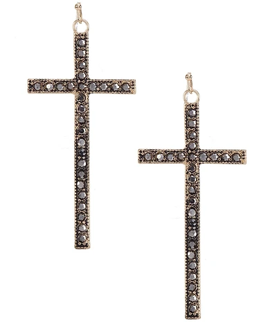 Southern Living Stone Cross Drop Earrings
