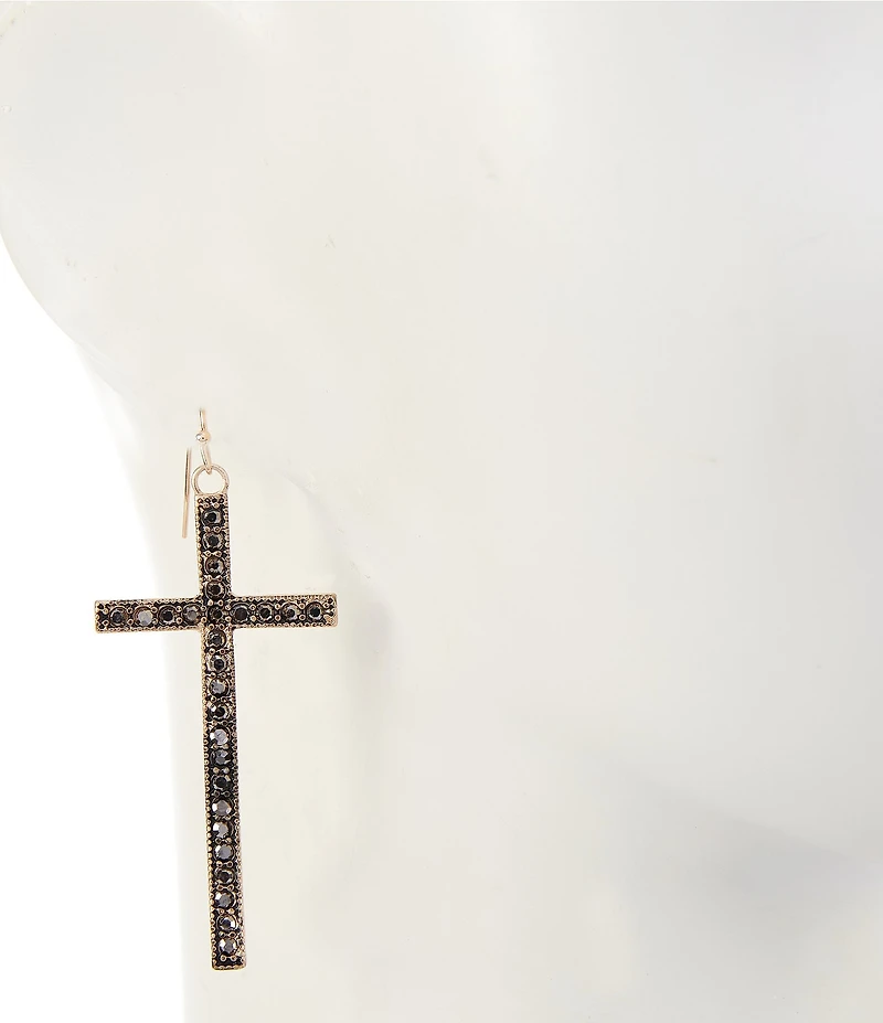 Southern Living Stone Cross Drop Earrings