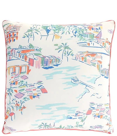 Southern Living Summer Shop Collection Coast Hillside Indoor/Outdoor Square Pillow