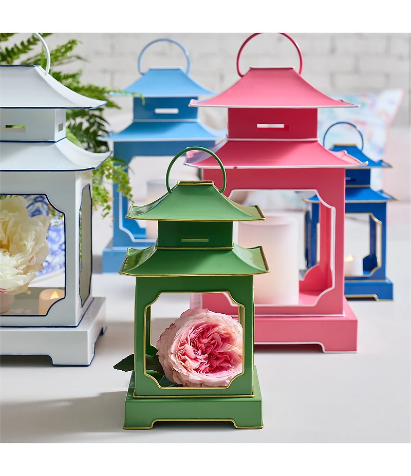 Southern Living Summer Shop Collection Metal Pagoda Lantern, 8.6#double;