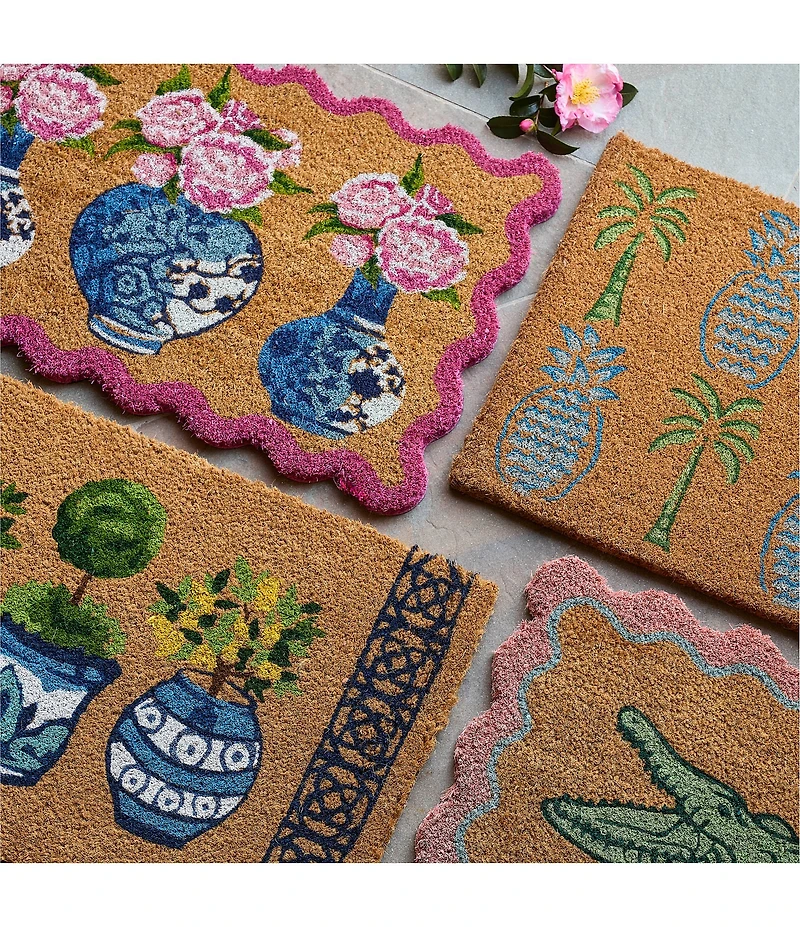 Southern Living Summer Shop Collection Palm & Pineapple Door Mat
